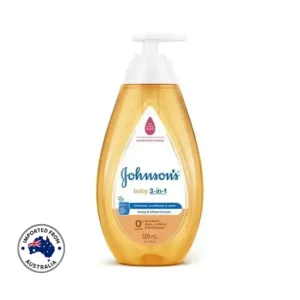 Johnson's Baby 3-in-1 Gentle Tear-Free Shampoo, Conditioner & Wash 500ml